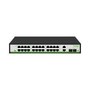 Tiandy POE Switch 24* 10/100/1000M PoE Ports+2*Gigabit Uplink+2* Gigabit SFP Ports