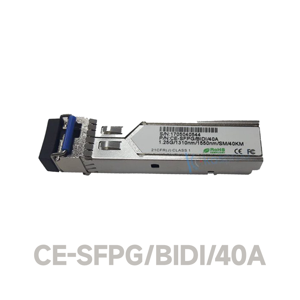 1.25G SFP, BIDI, 1310nm, 40km LC port