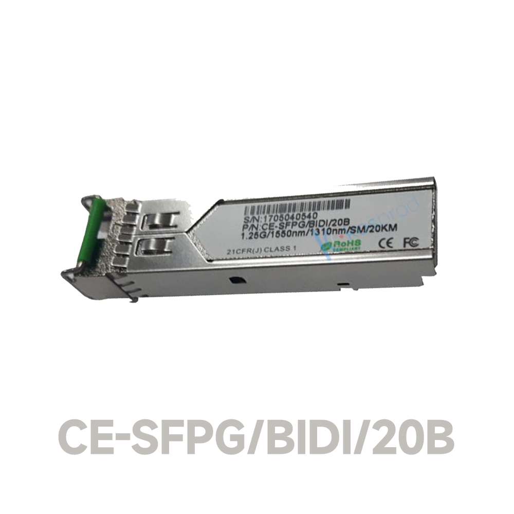 1.25G SFP, BIDI, 1550nm, 20km LC port