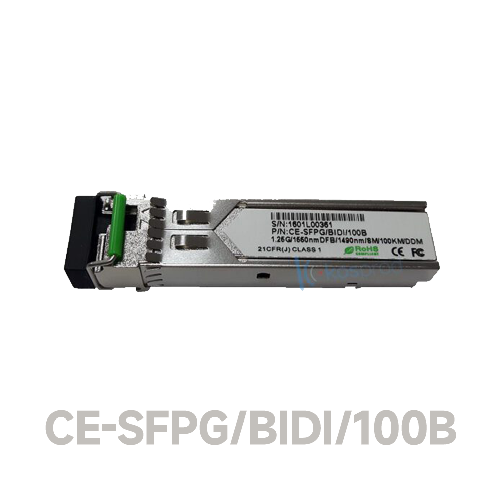 1.25G SFP, SM Single Fiber, 100KM, 1550/1310, LC Connector
