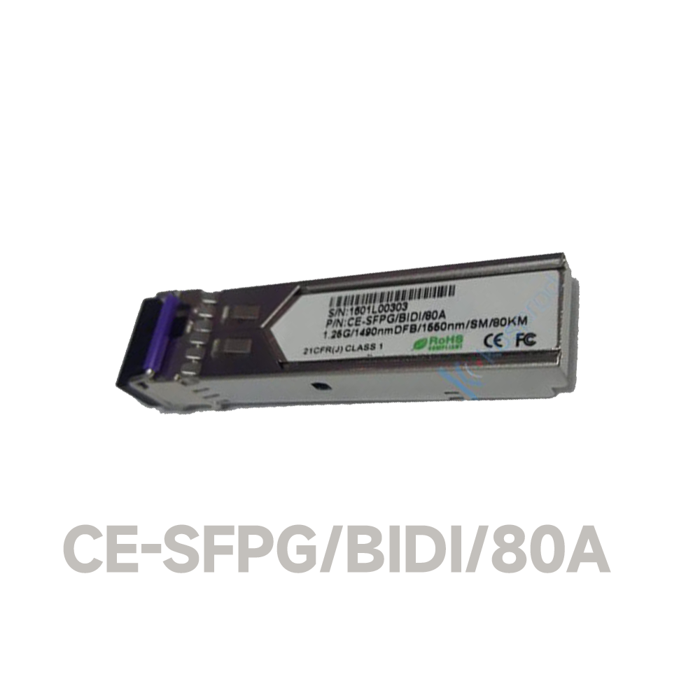 1.25G SFP, SM Single Fiber, 80KM, 1310/1550, LC Connector