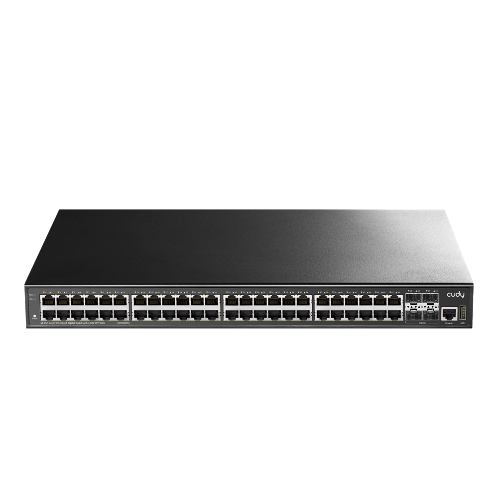 48-Port Layer 3 Managed Gigabit Switch with 4 10G SFP Slots