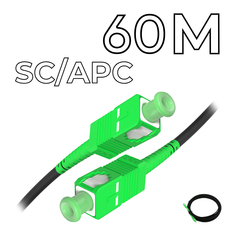 Fiber Optic Drop Cable SC/APC Connectors 60M