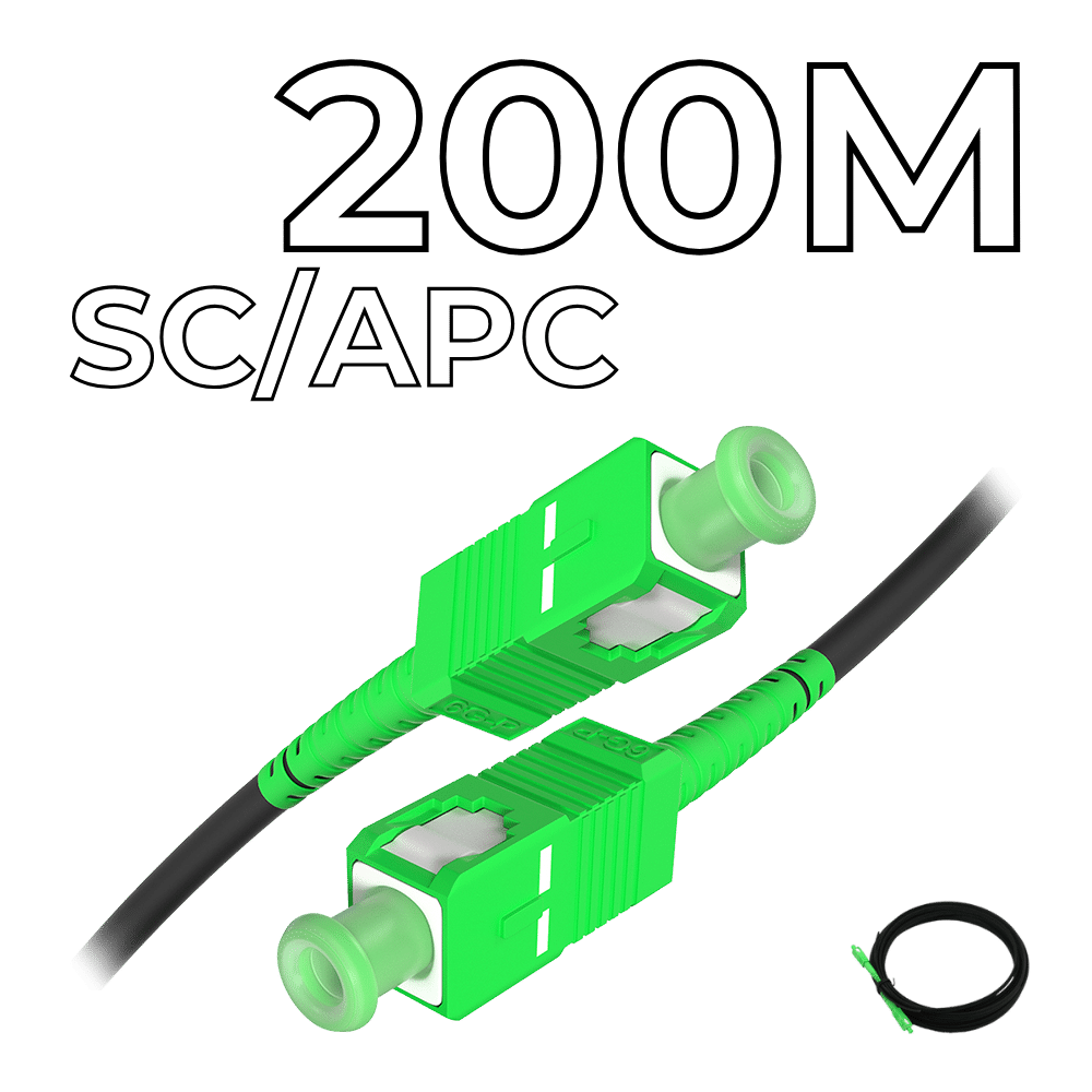 Fiber Optic Drop Cable SC/APC Connectors 200M