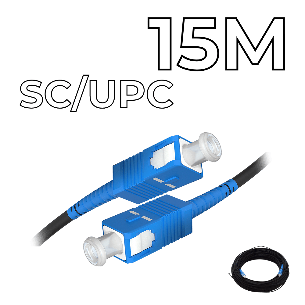 Fiber Optic Drop Cable SC/UPC Connectors 15M
