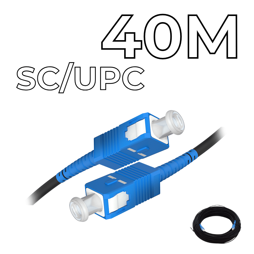 Fiber Optic Drop Cable SC/UPC Connectors 40M