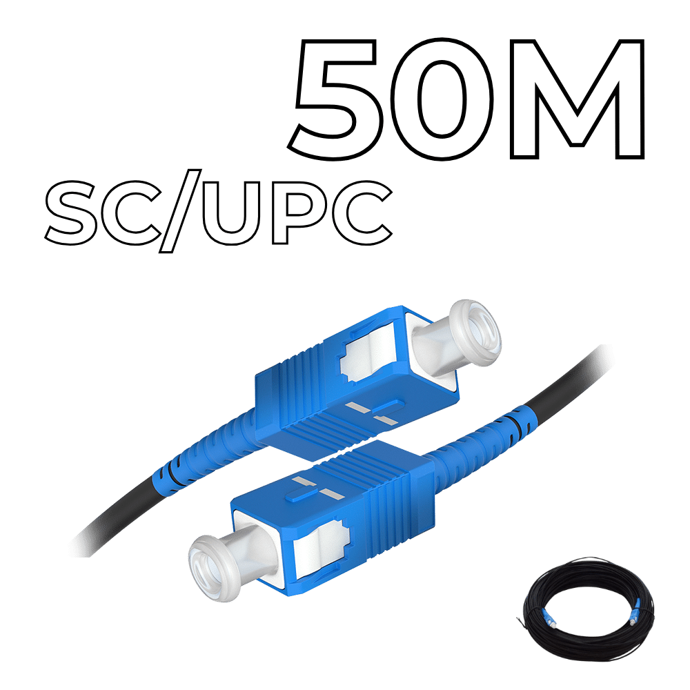 Fiber Optic Drop Cable SC/UPC Connectors 50M