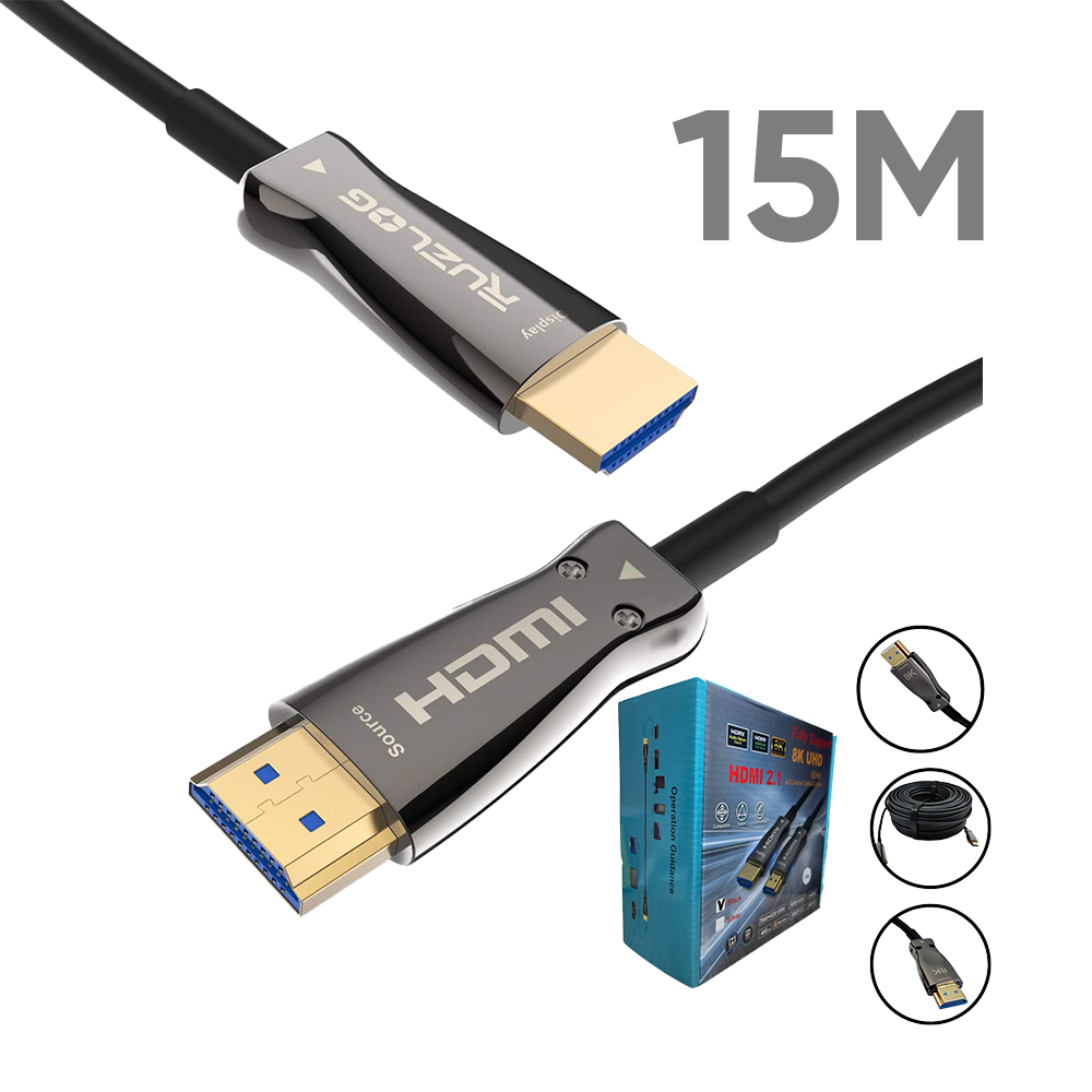 FiberHDMI 8k ,48Gps, OM3/4C+7 Electronic wire , PVC , 15M