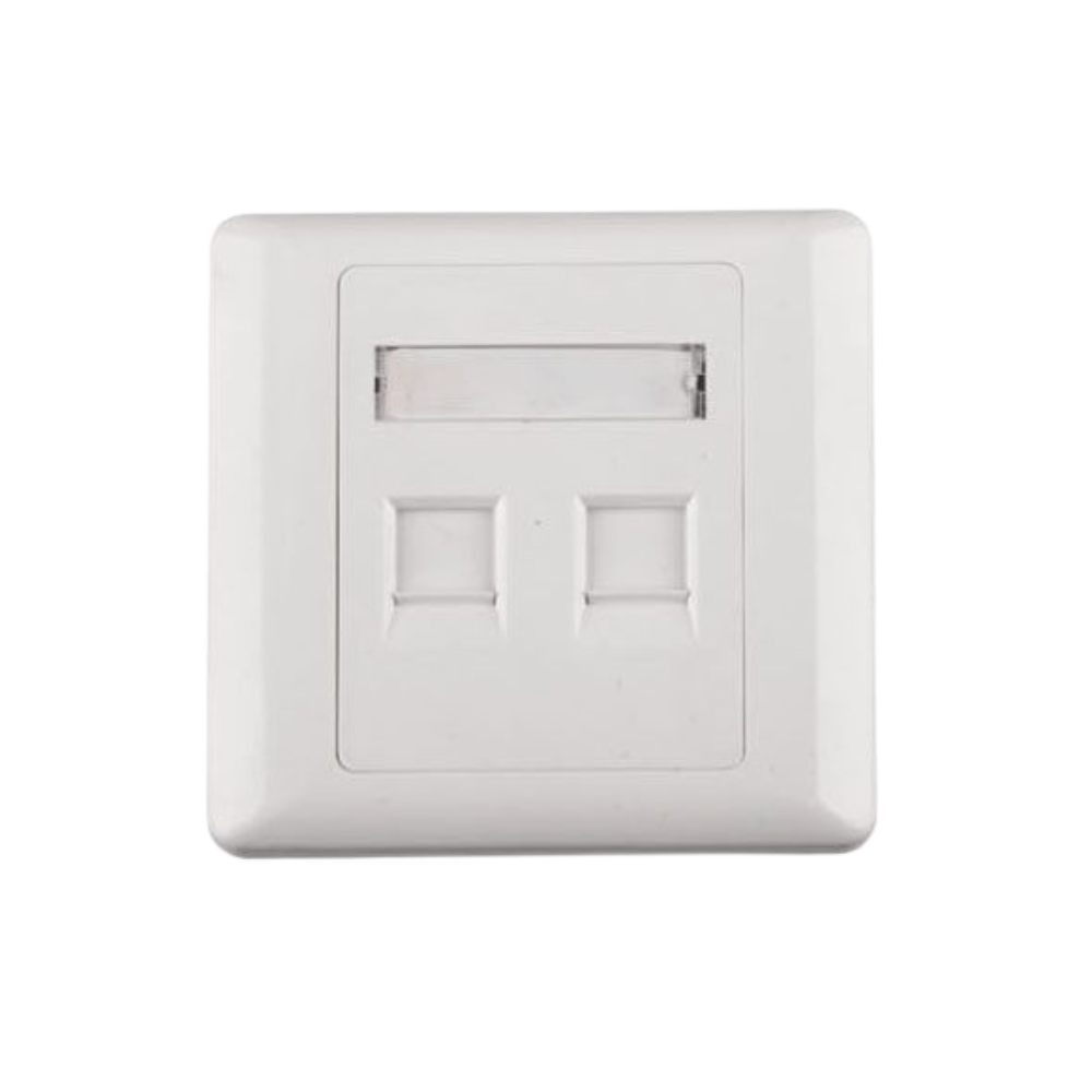 RJ45 Face Plate 86x86 type/dual ports/wall mounted