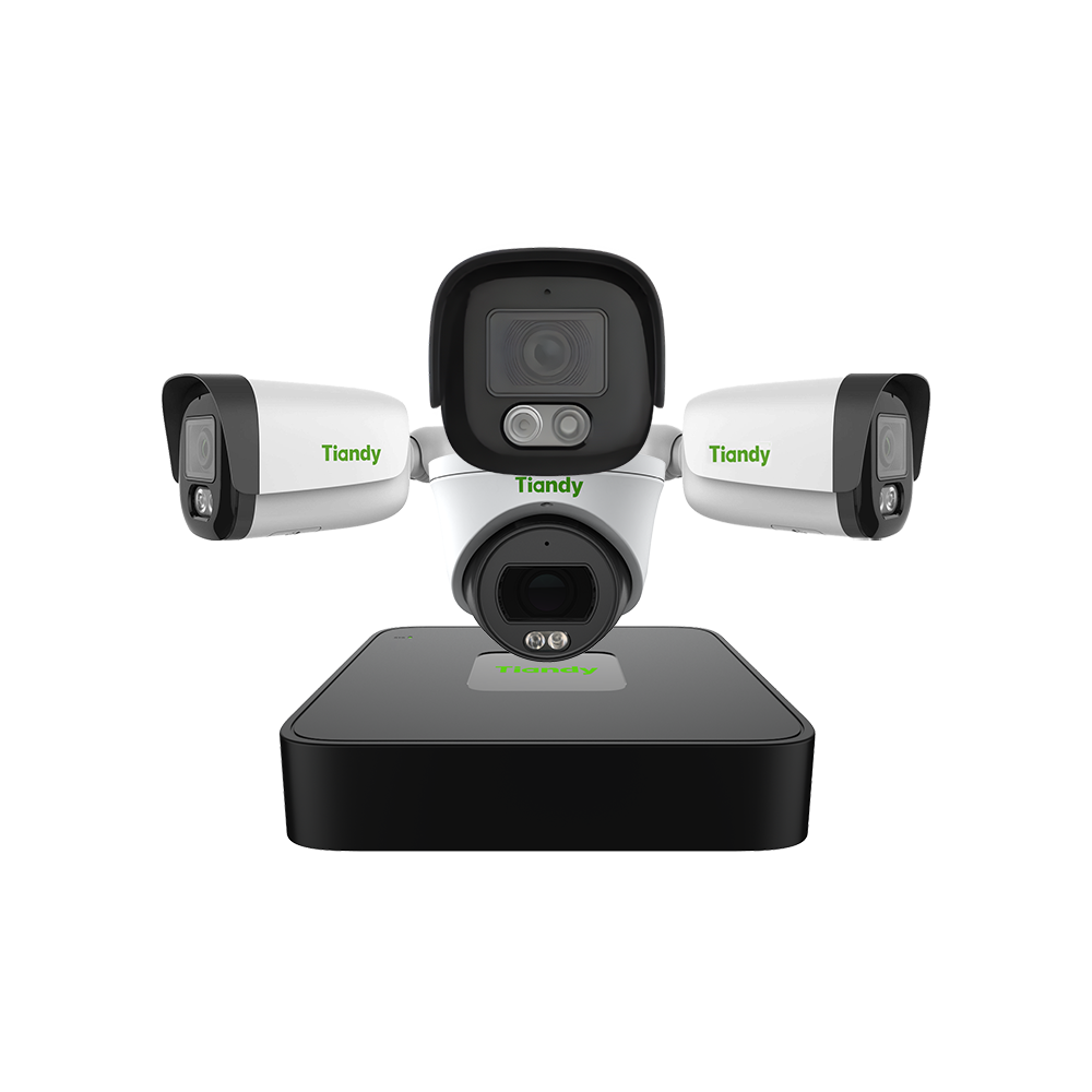 Camera set 4pcs 2MP (1 NVR ,3 Bullet Camera , 1 Dome Camera )