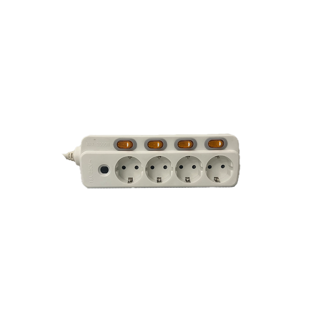 Socket with independent switch 4 ways
