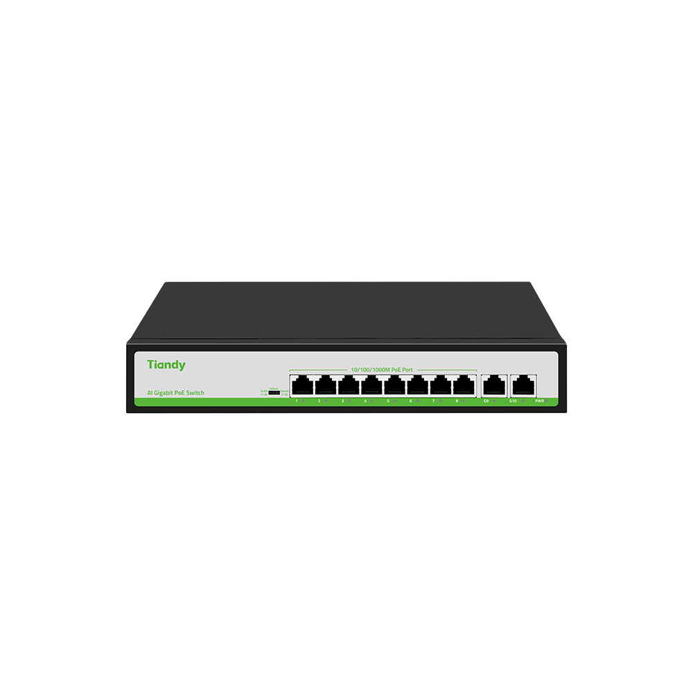 Tiandy POE Switch 8 gigabit PoE + 2 gigabit uplink