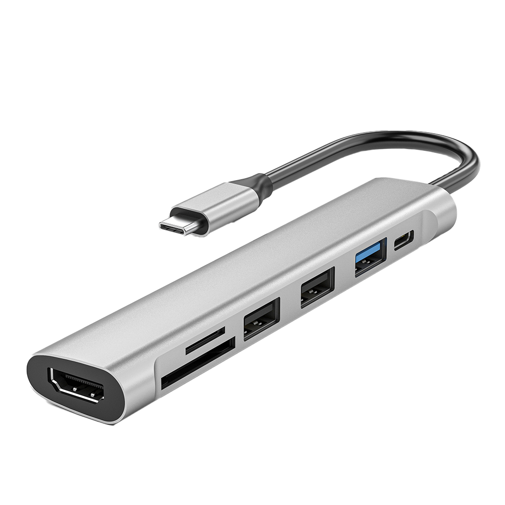 TYPE C HUB, 7IN1 , GT-TYPE-C HUB-7IN1-507H