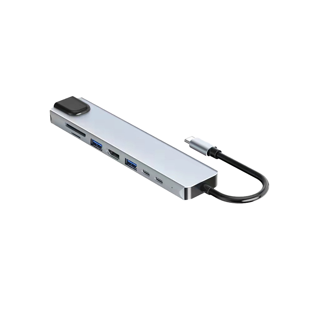 TYPE C HUB, 8IN1 USB-C HUB, GT-HUBC-8IN1