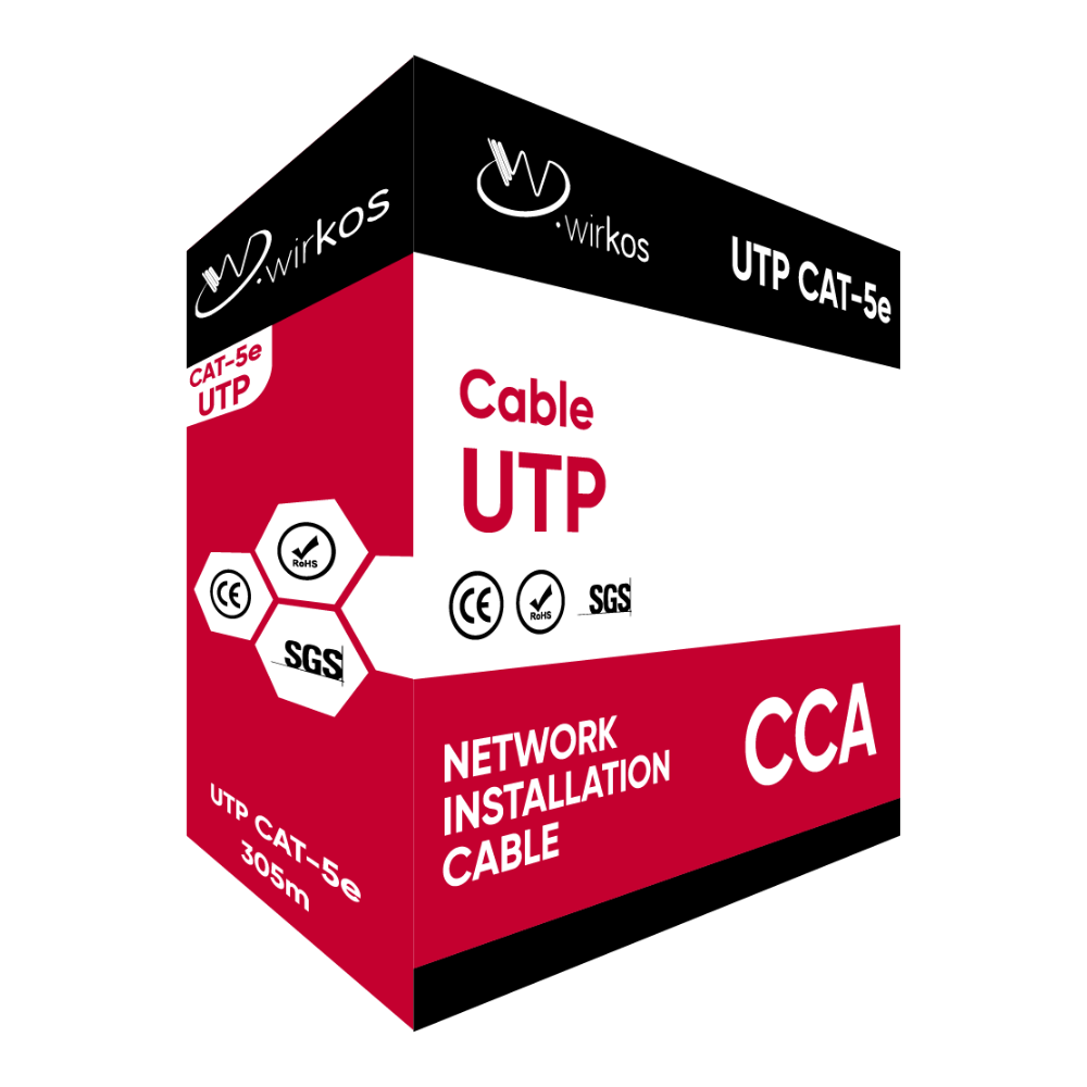 Wirkos LAN CABLE UTP Cat-5e 4Pair/0.50 CCA , (305m)