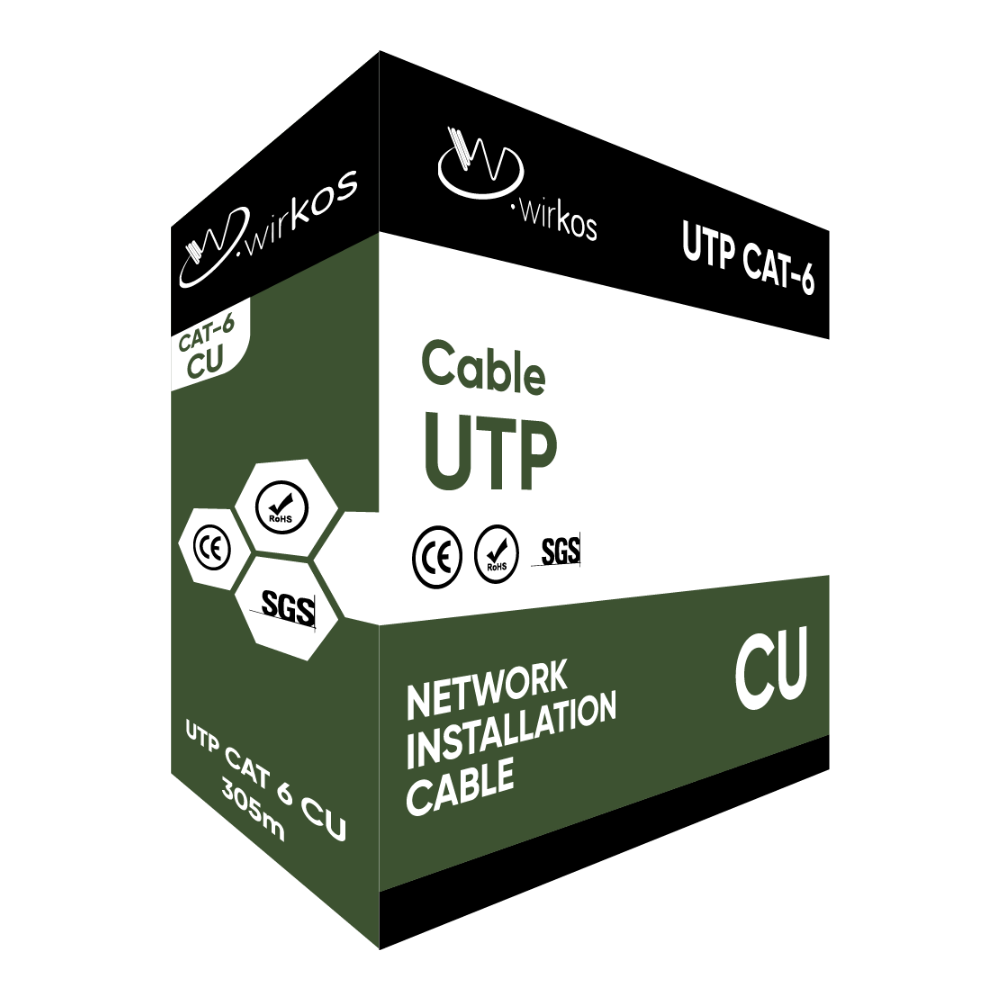 Wirkos LAN CABLE UTP Cat-6 4Pair/0.55 Cu,