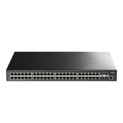 48-Port Layer 3 Managed Gigabit Switch with 4 10G SFP Slots
