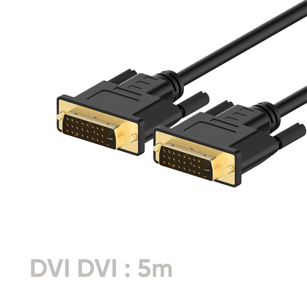 Cable DVI TO DVI Cable DVI TO DVI, CCS, BlACK,OD:7.0mm, 5m - Image 1