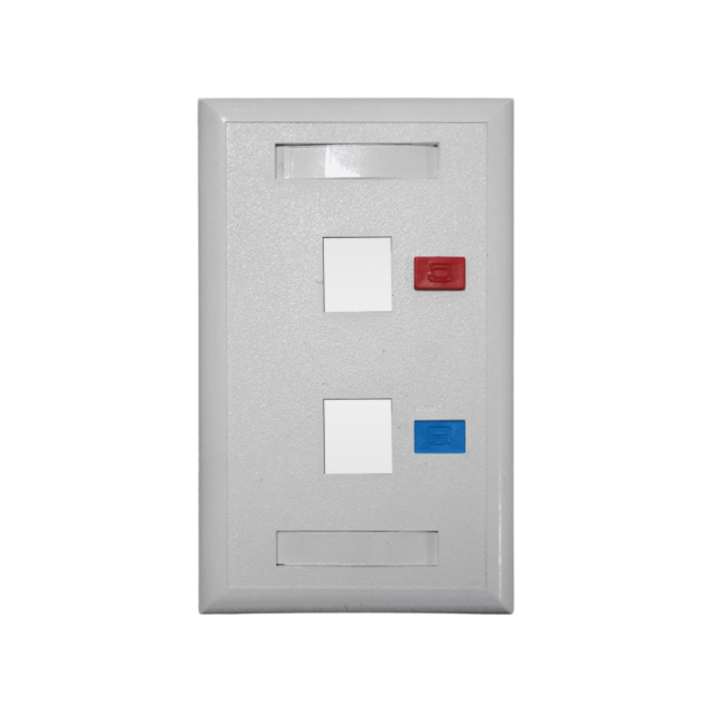 Faceplate Dual Port 86X114MM Faceplate Dual Port 86X114MM - Image 1