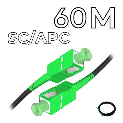 Fiber Optic Drop Cable SC/APC Connectors 60M