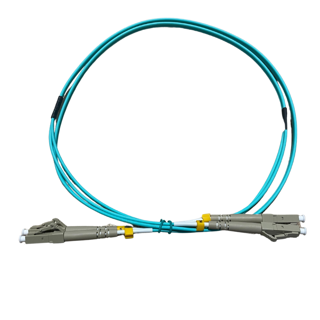 Fiber optical patch cord (Fibre Patch Lead Duplex 2.0mm) MM LC-LC OM3 50125 LSZH Aqua 1Mtr) Fiber optical patch cord (Fibre Patch Lead Duplex 2.0mm) MM LC-LC OM3 50/125 LSZH Aqua 1Mtr) - Image 1