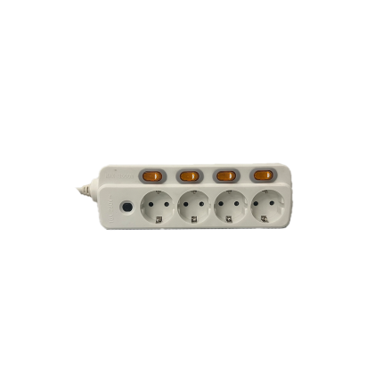 Socket with independent switch 4 ways