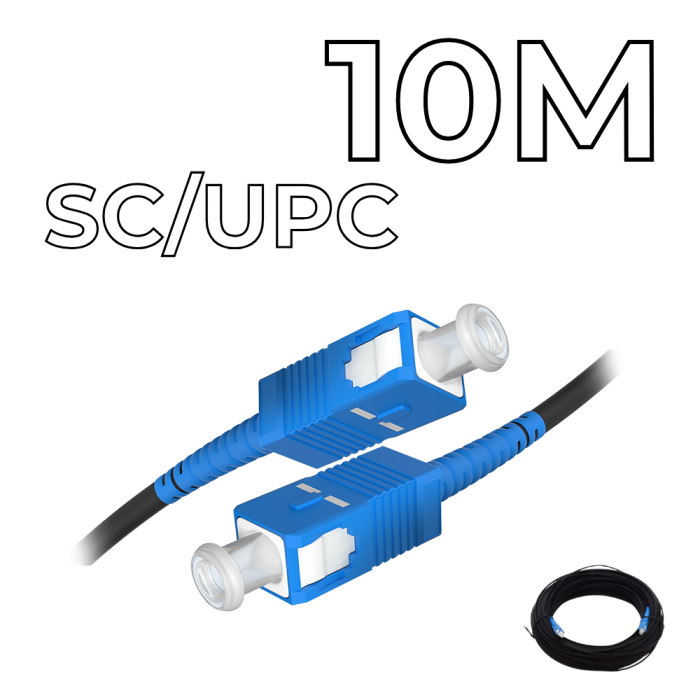 Fiber Optic Drop Cable SC/UPC Connectors 10M - Treco