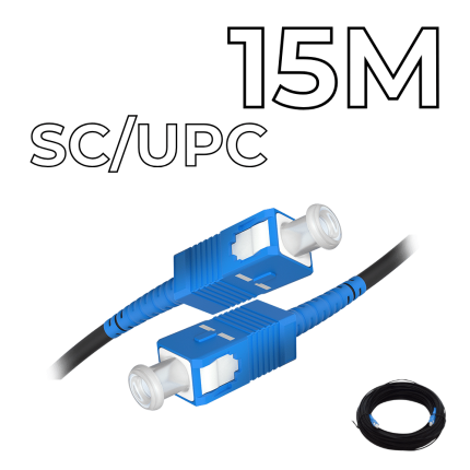Fiber Optic Drop Cable SC/UPC Connectors 15M