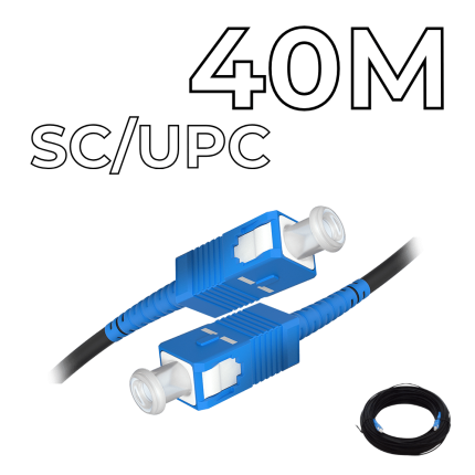 Fiber Optic Drop Cable SC/UPC Connectors 40M