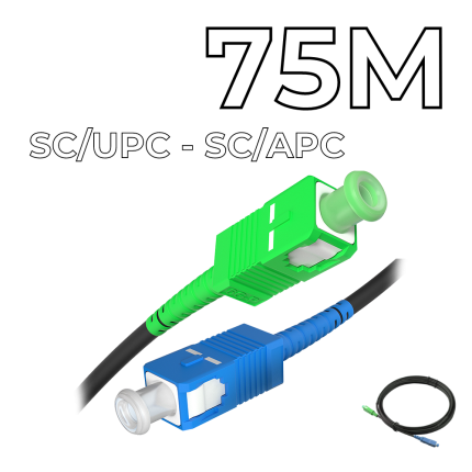 Fiber Optic Drop Cable SC/UPC-SC/APC Connectors 75M