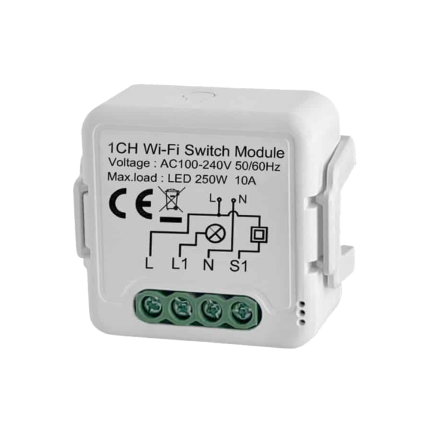 Паметен прекинувач Tuya Wifi, B202, 10A, 2 групи, 2 насоки