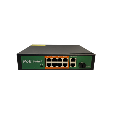 POE Switch 8*100Mbps(POE) +2*1000Mbps (Uplink) +1*1000Mbps SFP port